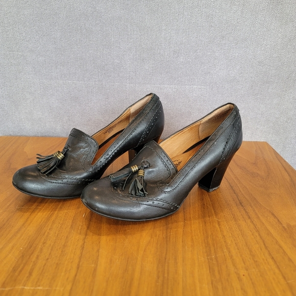 Genuine Leather Loafers Black - Picture 1 of 6